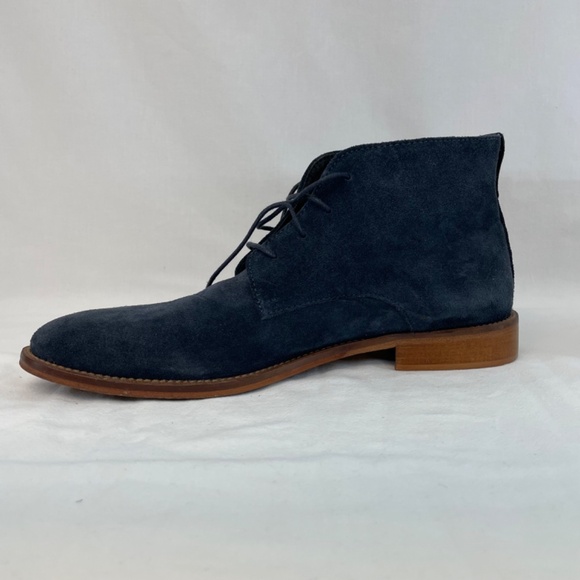 Dino Draghi Vero Cuoio Leather Sole Italy Chukka Boot Blue Suede Men’s 41 (US 8) - Picture 3 of 10